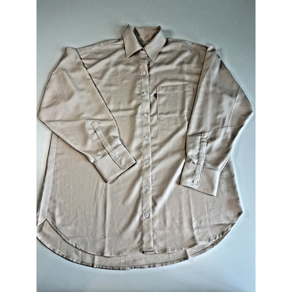Levi's LS Blouse Women's‎ Sz XS Button Up Pale Peach